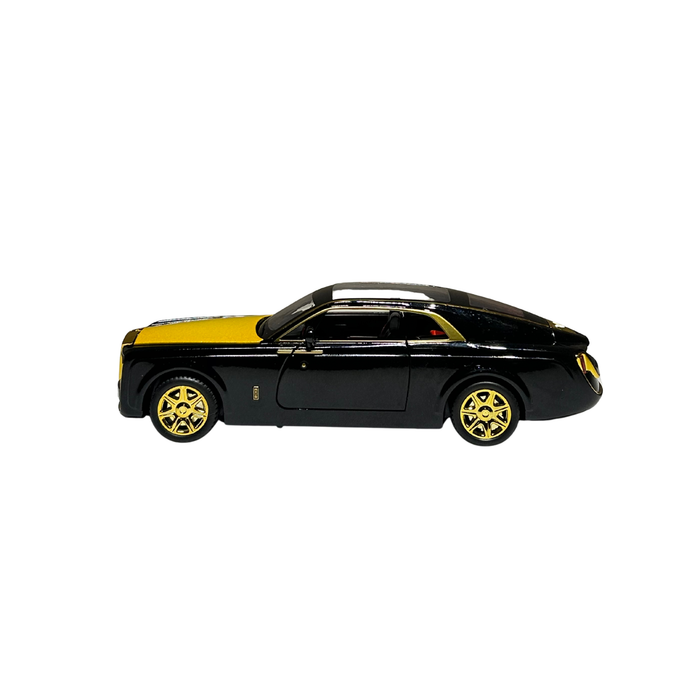 XLG Luxury Simulation Sound & Light 1:24 Scale Die-Cast Model Car (Black & Gold)