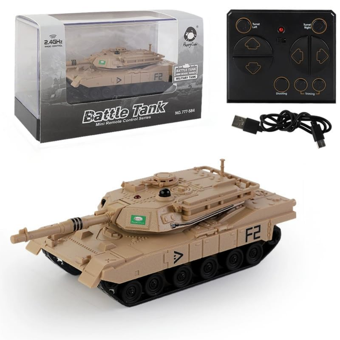 Happy Cow Remote Control Military Tank (Beige)