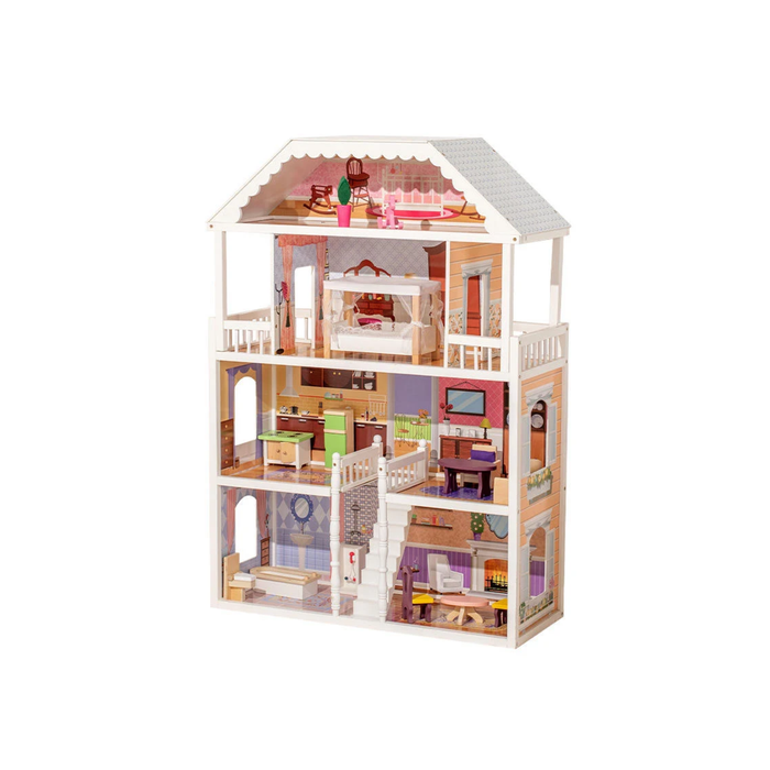 Grand Victorian Mansion Wooden Dollhouse Playset