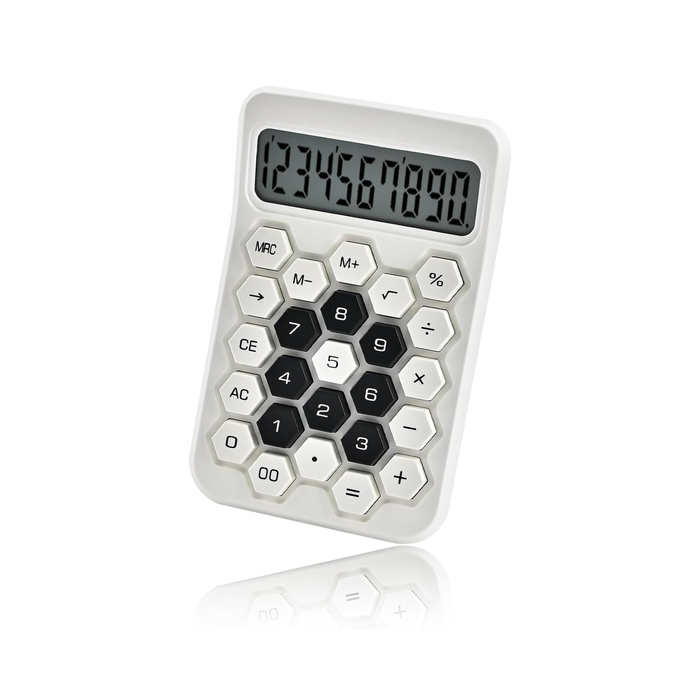 Karuida 12-Digit Basic Desktop Calculator – Sleek White, Modern & Efficient