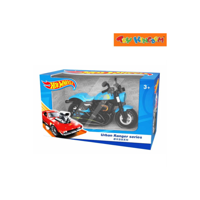 Hot Wheels Urban Ranger Series – Blue Cruiser Pull-Back Toy Motorcycle