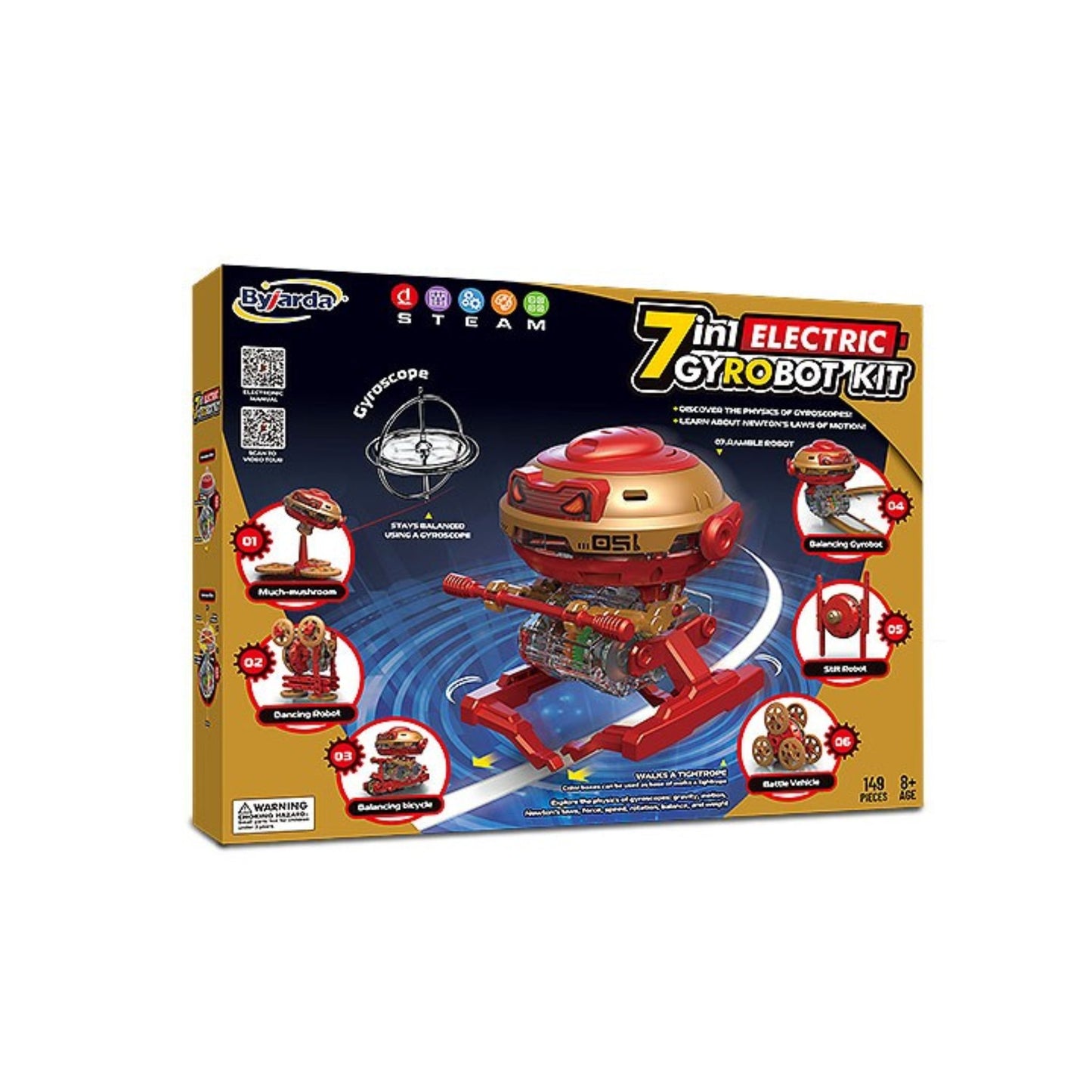 Gyrobot Kit - 7-in-1 Electric STEM Kit (Byjarda)
