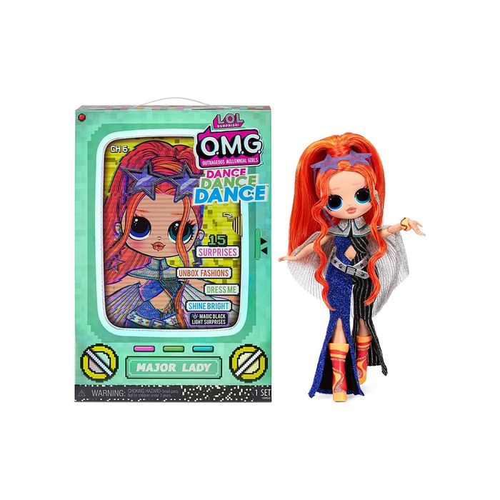 L.O.L. Surprise! O.M.G. Dance Dance Dance Major Lady Fashion Doll – 15 Surprises
