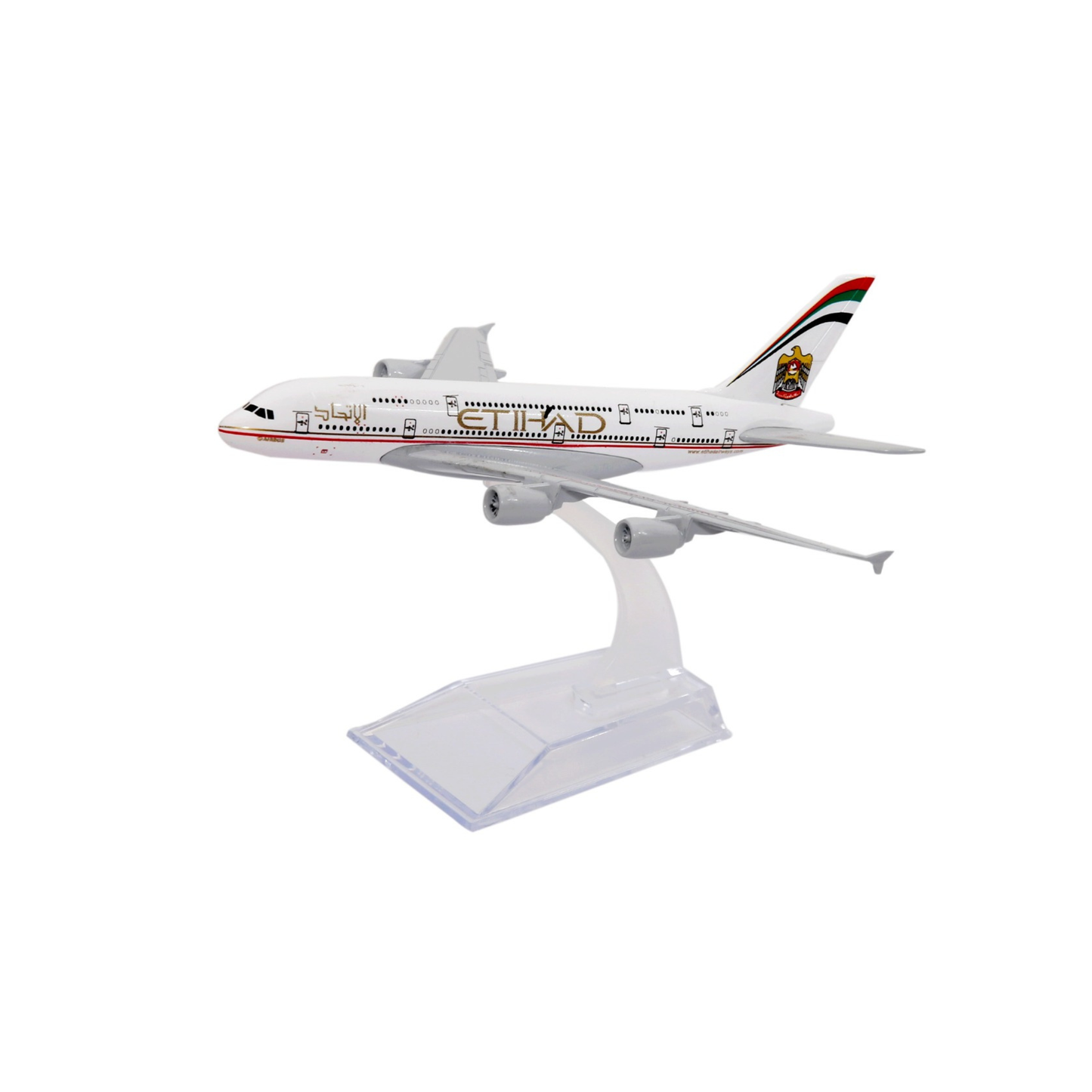 Etihad Airways Die-Cast Airplane Model with Display Stand