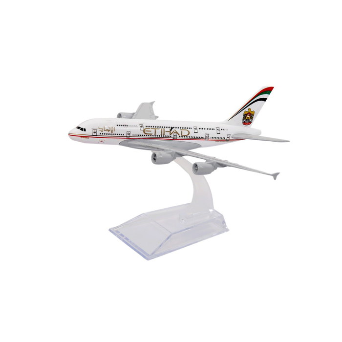 Etihad Airways Die-Cast Airplane Model with Display Stand