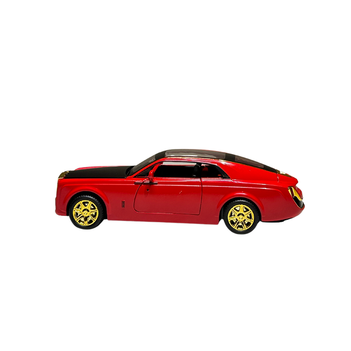 XLG Luxury Simulation Sound & Light 1:24 Scale Die-Cast Model Car (Red & Gold)