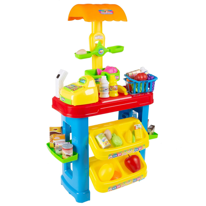 Bei Di Yuan Toys Mini Super Store – Kids Role-Play Grocery Supermarket Playset with Checkout & Accessories