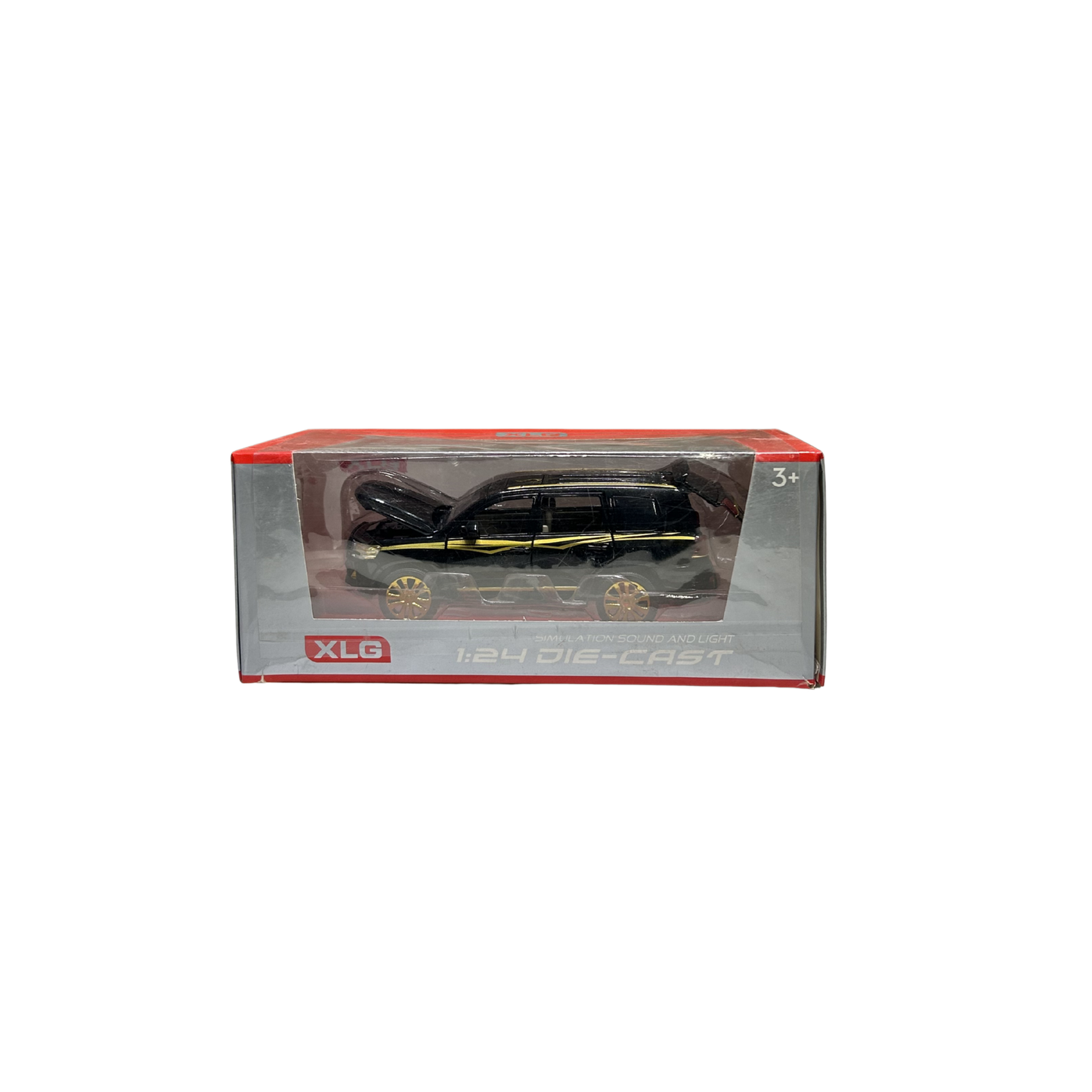 Black Luxury SUV Die-Cast Model Car with Sound, Light & Opening Parts – 1:24 Scale | XLG