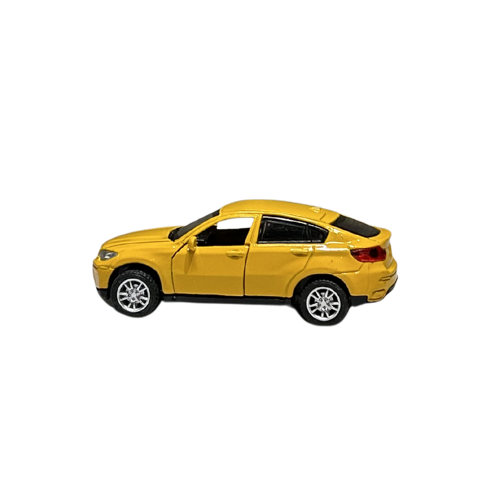 Yellow Die-Cast SUV Toy Car – Alloy Vehicle Model with Opening Doors for Kids