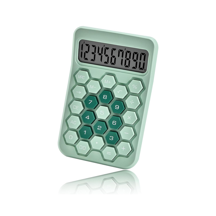 Karuida 12-Digit Basic Desktop Calculator – Vibrant Green, Portable & Efficient
