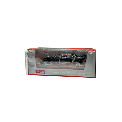 Black Luxury Sedan Die-Cast Metal Model Car with Opening Doors – 1:24 Scale