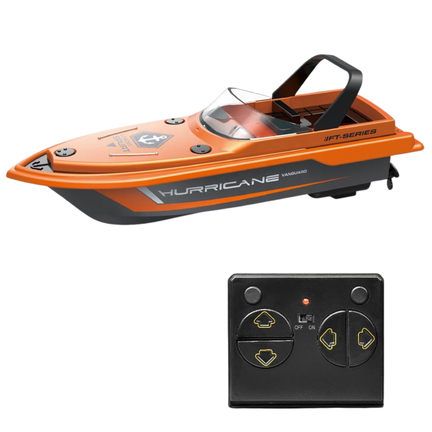 Happy Cow Mini Yacht Remote Control Boat (Hurricane Orange)