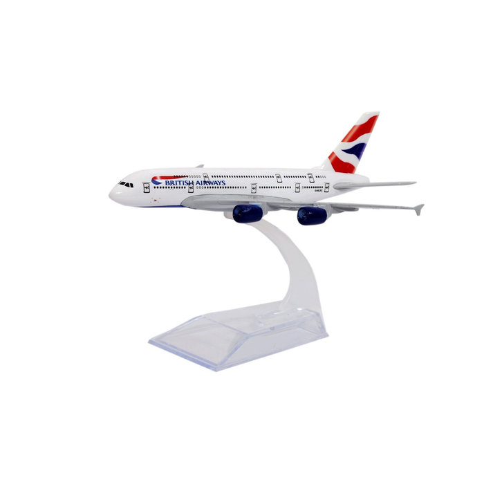 British Airways Airbus A380 Die-Cast Airplane Model with Display Stand