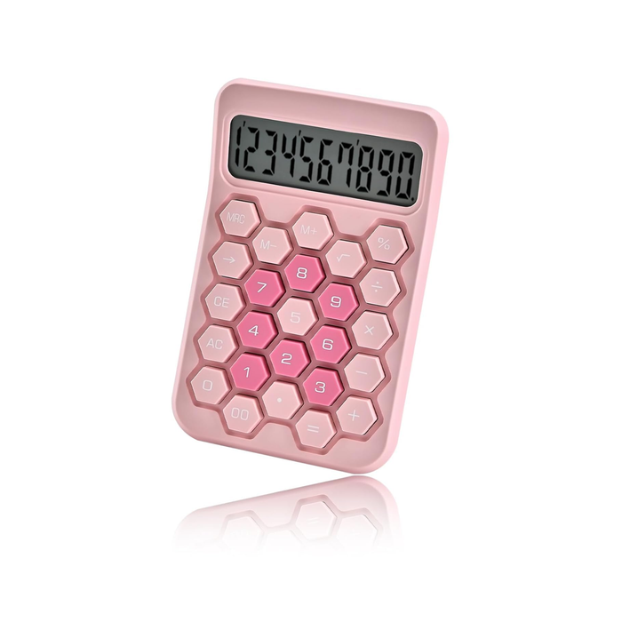 Karuida 12-Digit Basic Desktop Calculator – Trendy Pink, Stylish & Efficient