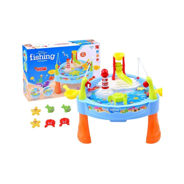 Water Paradise Fishing Game Table – Interactive 25-Piece Water Play Set for Kids (Ages 3+)
