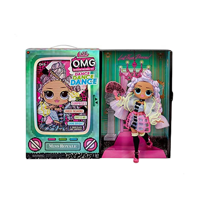 L.O.L. Surprise! O.M.G. Dance Dance Dance Miss Royale Fashion Doll – 15 Surprises