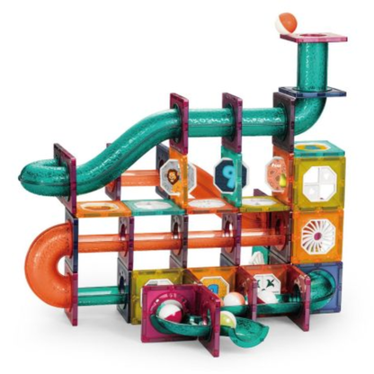 Magnetic Tiles Blocks (112 Pieces) - Smart Pocket Edition
