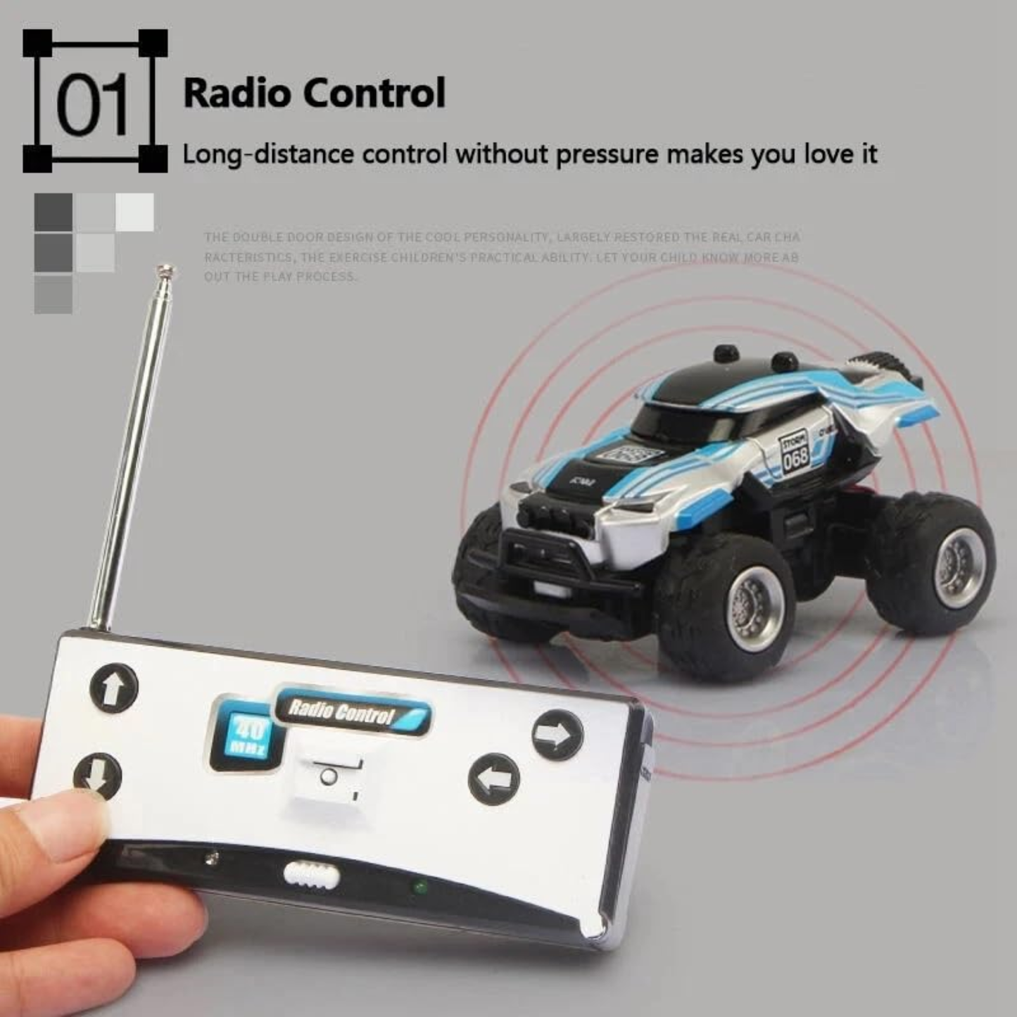 Create Toys / Shen Qi Wei 1:64 Scale Baja Racer (Blue & Grey)