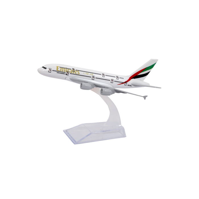 Emirates Airlines Die-Cast Metal Airplane Model – Collectible Commercial Aircraft with Display Stand