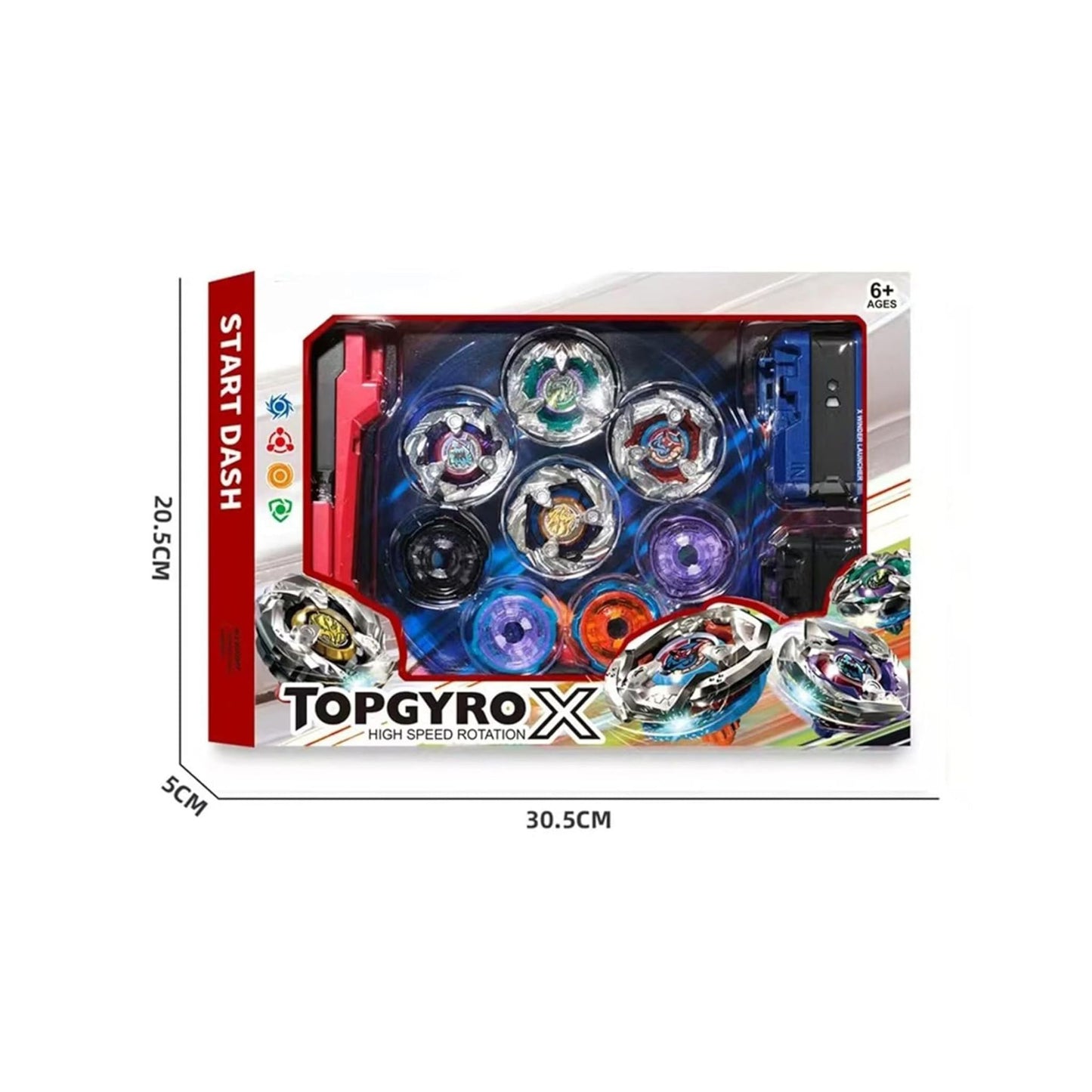 Topgyro X - High Performance Battling Top Game (Xtray & Blue String Launcher Edition)