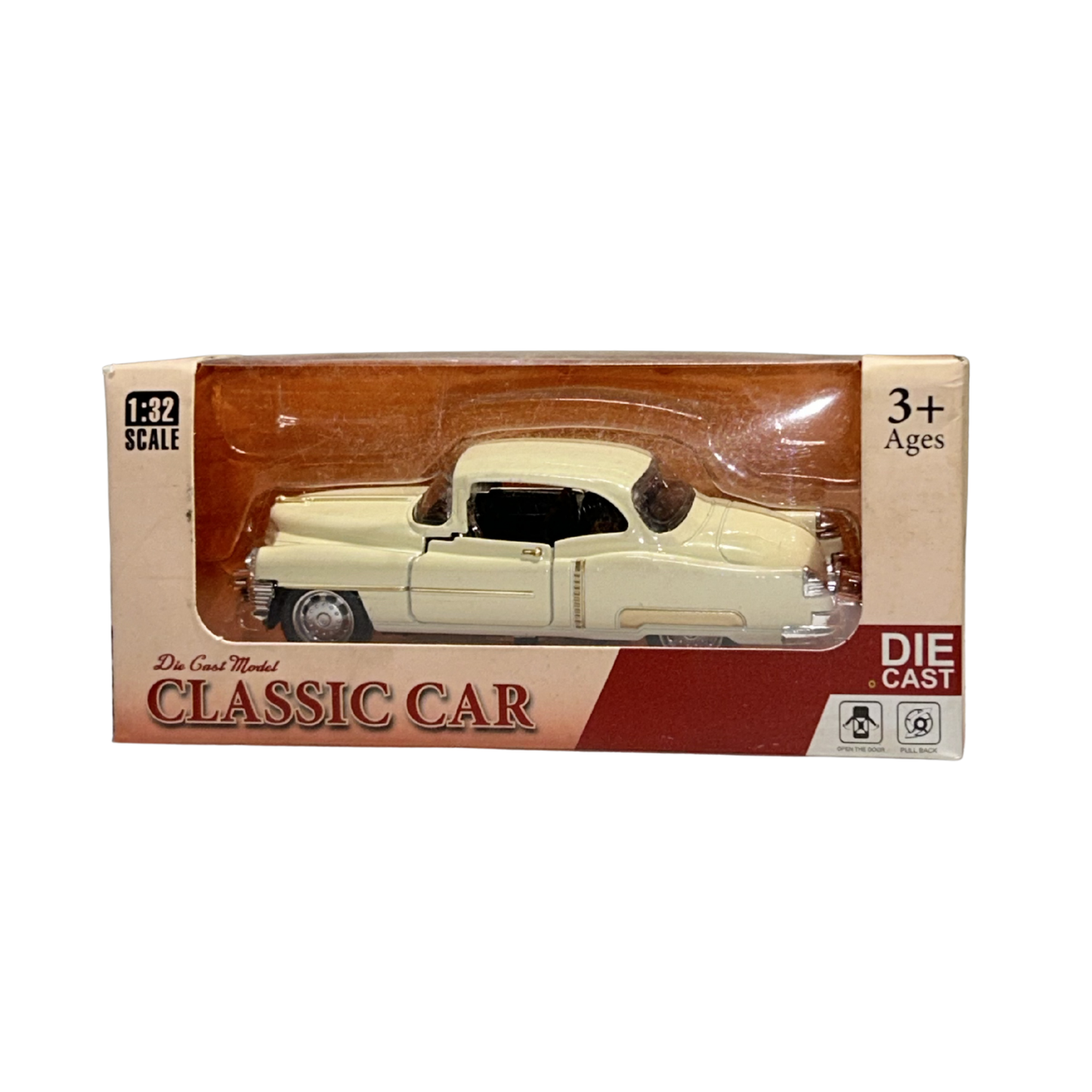 Vintage Classic Coupe Die-Cast Metal Toy Car – 1:32 Scale Collectible Model