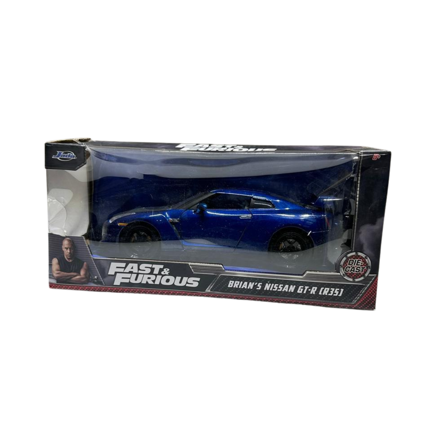 Brian's Nissan GT-R R35 Fast & Furious Die-Cast Car Model – Blue Collectible Sports Car Toy