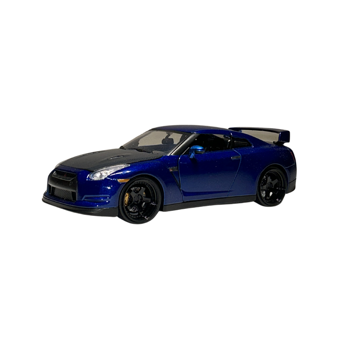 Brian's Nissan GT-R R35 Fast & Furious Die-Cast Car Model – Blue Collectible Sports Car Toy
