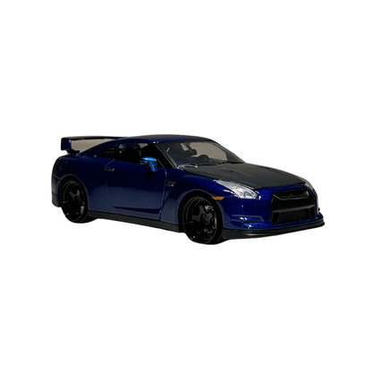 Brian's Nissan GT-R R35 Fast & Furious Die-Cast Car Model – Blue Collectible Sports Car Toy