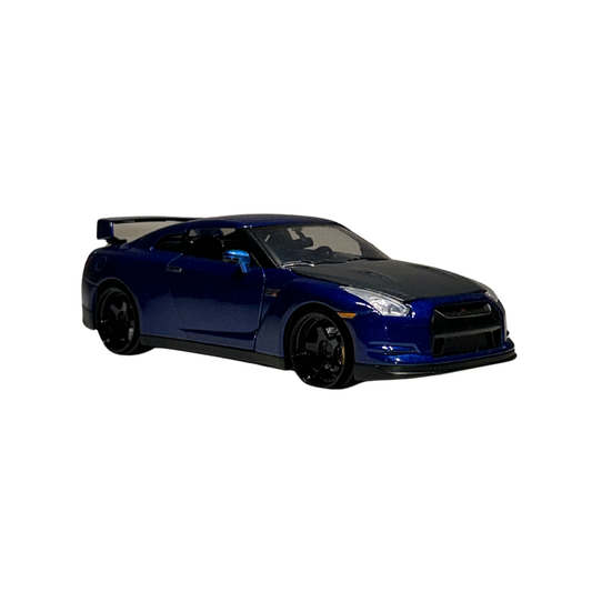 Brian's Nissan GT-R R35 Fast & Furious Die-Cast Car Model – Blue Collectible Sports Car Toy