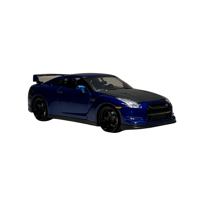Brian's Nissan GT-R R35 Fast & Furious Die-Cast Car Model – Blue Collectible Sports Car Toy