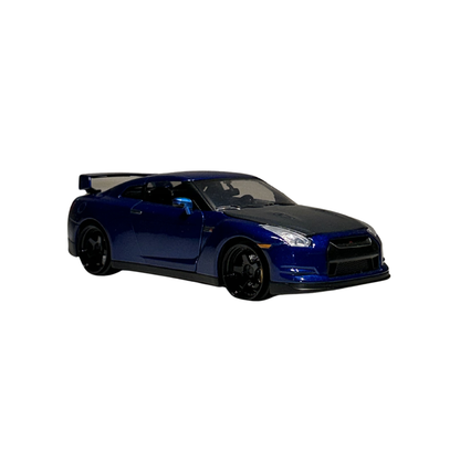 Brian's Nissan GT-R R35 Fast & Furious Die-Cast Car Model – Blue Collectible Sports Car Toy