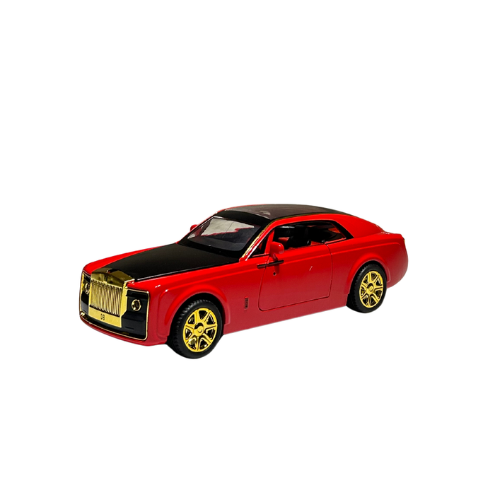 XLG Luxury Simulation Sound & Light 1:24 Scale Die-Cast Model Car (Red & Gold)