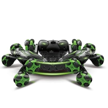 Laser 5-Wheel Cool Stunt RC Car (Green Color) - Willesu Toys Edition