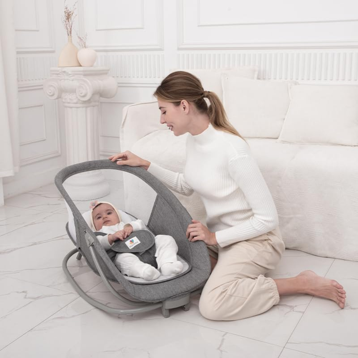 Mastela Deluxe Multi-Functional Bassinet – Premium Comfort in Sophisticated Grey