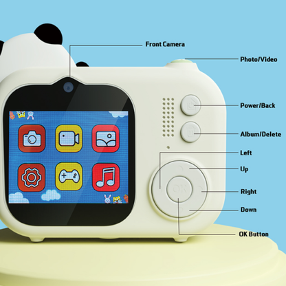 Funny Camera Series - Cartoon Camera (Panda Cover Edition with Tripod)