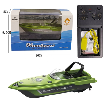 Happy Cow Mini Yacht Remote Control Boat (HURRICANE / GREEN )