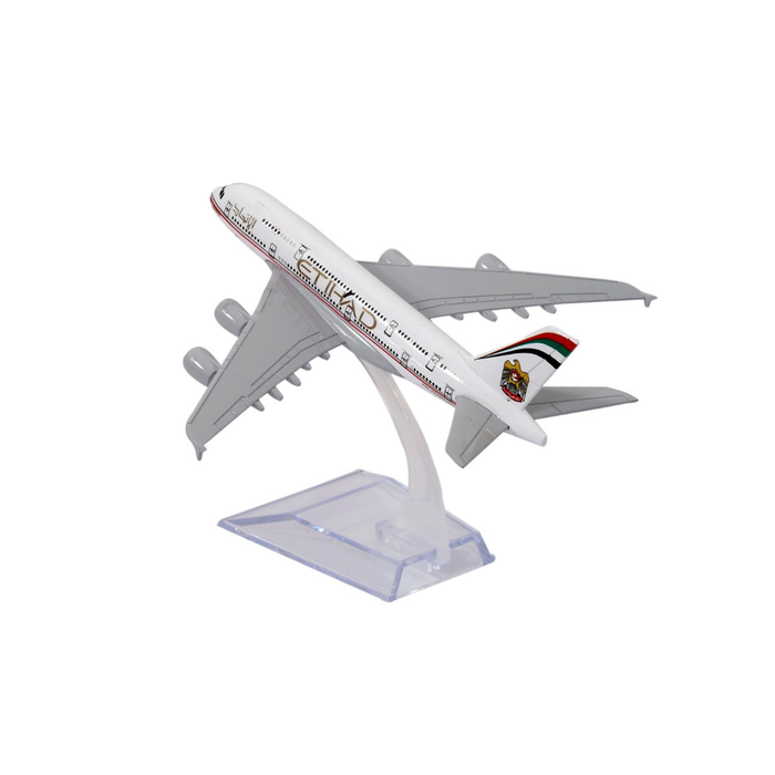 Etihad Airways Die-Cast Airplane Model with Display Stand