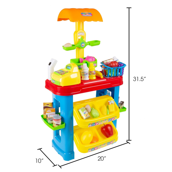 Bei Di Yuan Toys Mini Super Store – Kids Role-Play Grocery Supermarket Playset with Checkout & Accessories