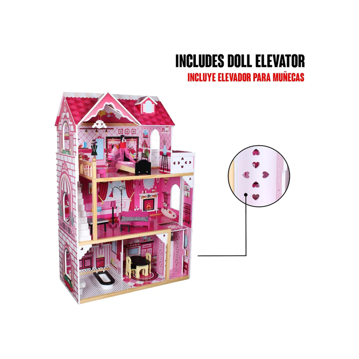 Royal Princess Palace Wooden Dollhouse Playset