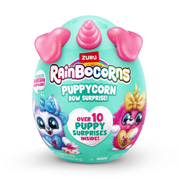 Rainbocorns Puppycorn Bow Surprise Series 3 – Rufus the Husky Plush with 5 Surprise Layers & Slime