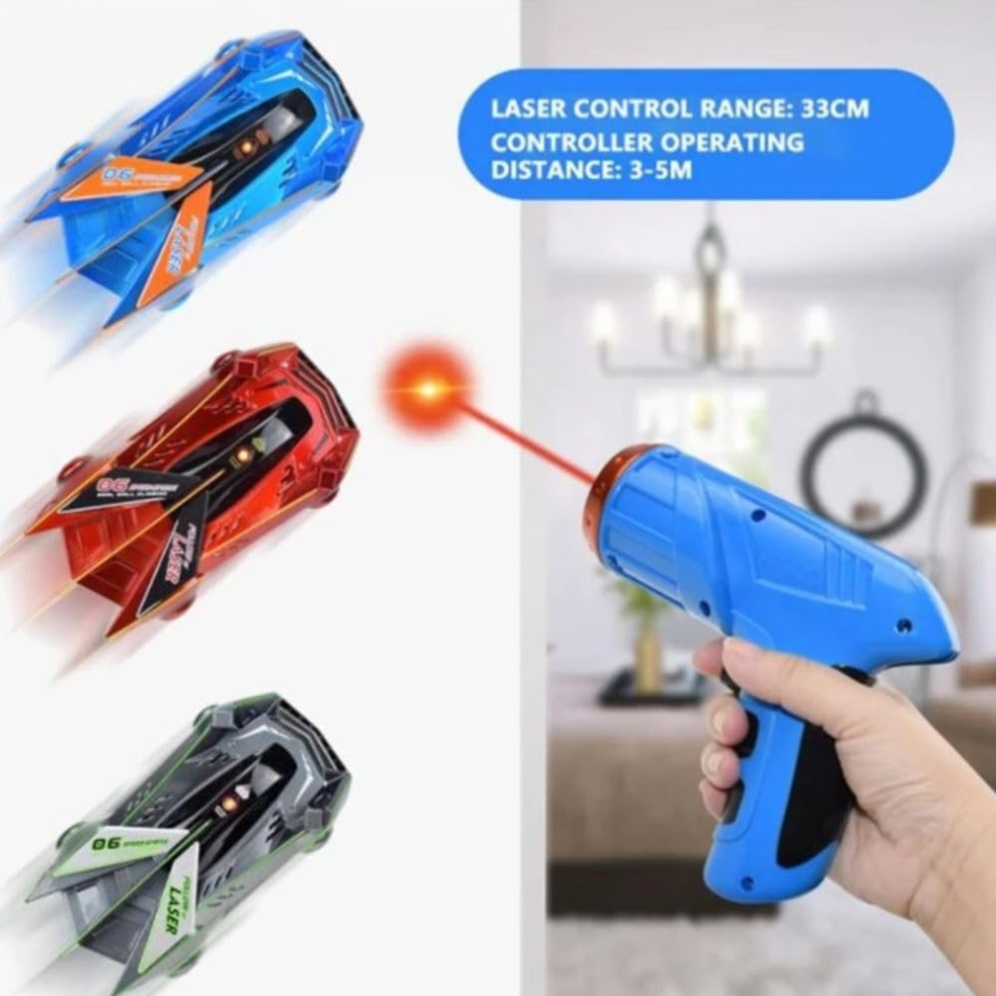 Follow By Light Spot Wall Climbing RC Car (Green Color) - Runion Edition