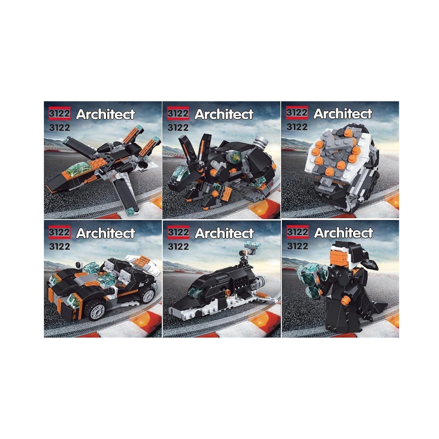 Architect - Magic 36 Change Building Set (256+ Pieces) - Brick Edition