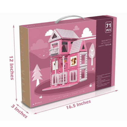 Magnetic Tiles - 71-Piece Doll House Toy | 3D Puzzles for Kids | Creative and Learning Educational Toy | Villa Design (Villa)