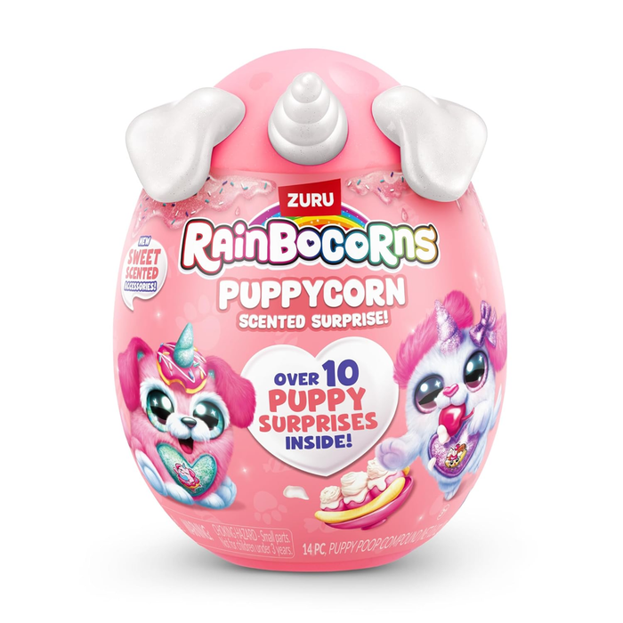 Rainbocorns Puppycorn Brown Dalmatian Scent Surprise – Scented Plush Toy with Surprise Accessories