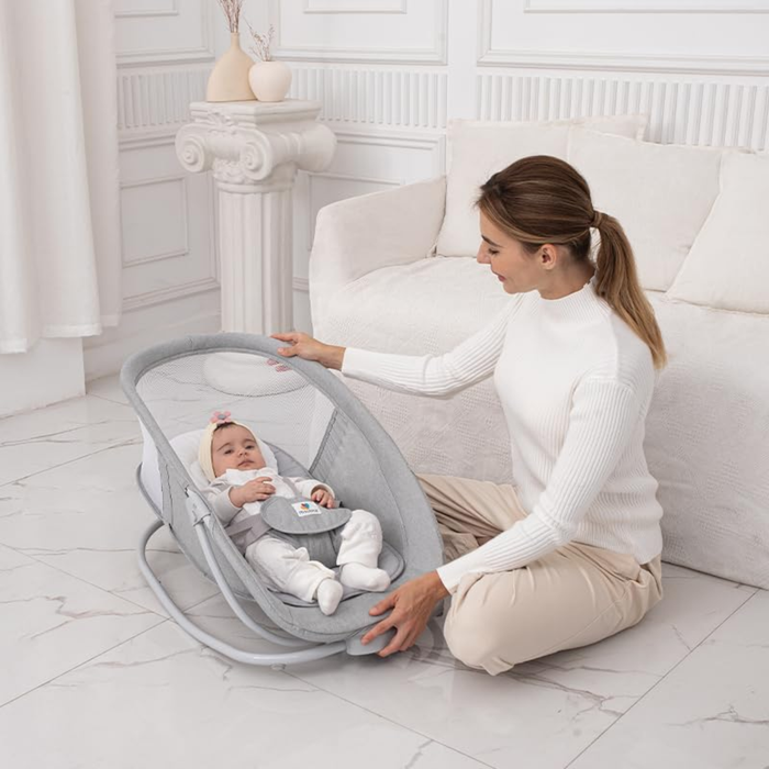 Mastela Deluxe Multi-Functional Bassinet – Premium Comfort in Sophisticated Grey Line