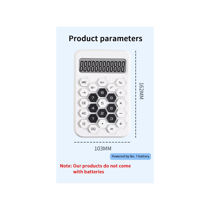 Karuida 12-Digit Basic Desktop Calculator – Sleek White, Modern & Efficient