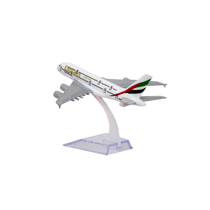 Emirates Airlines Die-Cast Metal Airplane Model – Collectible Commercial Aircraft with Display Stand