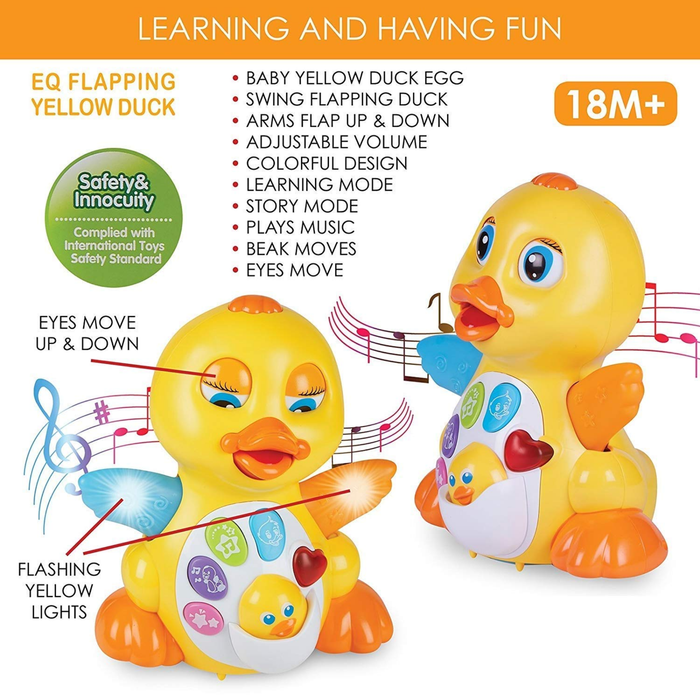 Hola Dancing Duck Musical Toy – Interactive Lights, Songs & Dance for Babies
