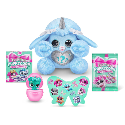 Rainbocorns Puppycorn Bow Surprise Series 3 – Bowie the Poodle Plush with 5 Surprise Layers & Slime