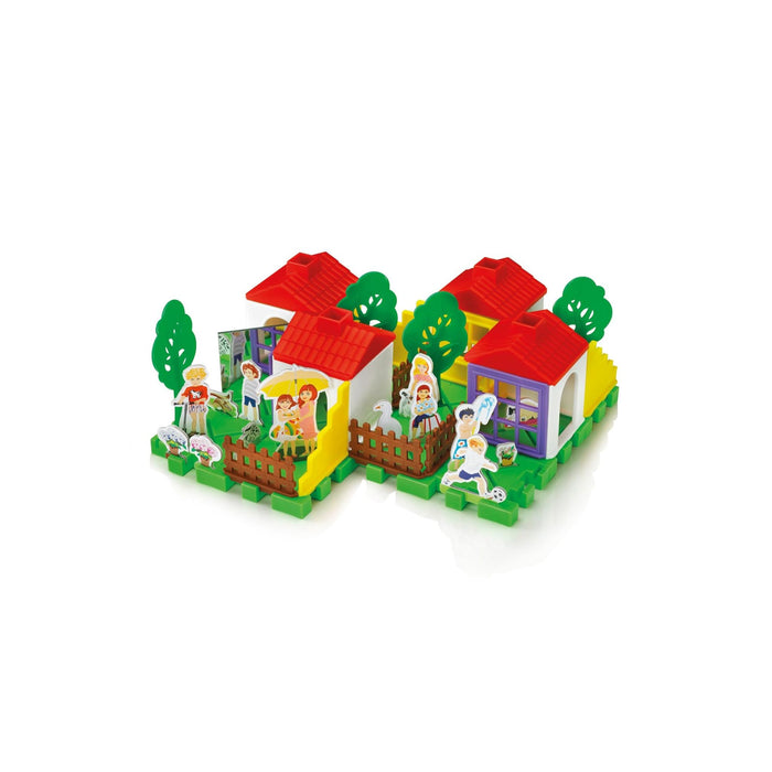 Geo Ville - Creative Educational Construction & City Set (60 Pieces) - Fun Factory Quercetti Edition